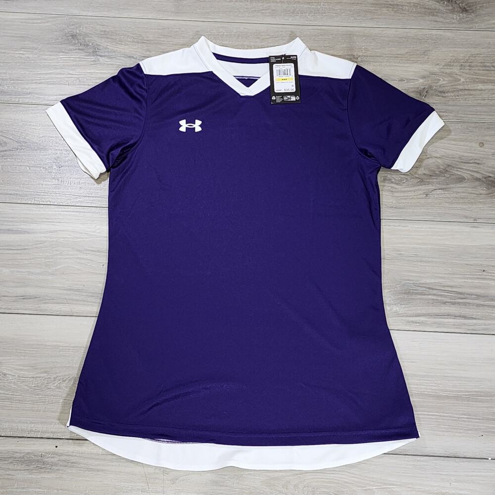 Under Armour Jersey Women's Medium Purple UA Maquina 3.0 Short Sleeve New